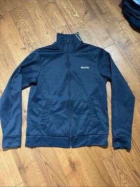 Bench Navy Blue Full-Zip Men's Track Jacket